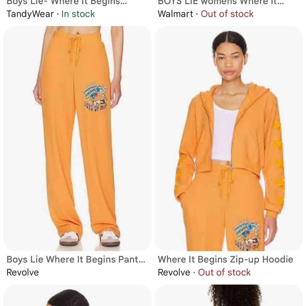 Boys Lie Where It Begins Orange Sweat Suit